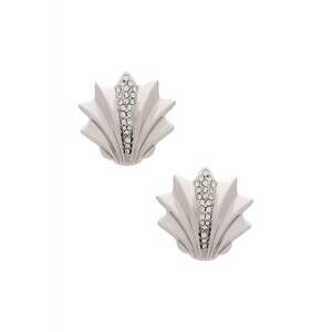 NEW JULIETTA women's metal shell earrings in silver